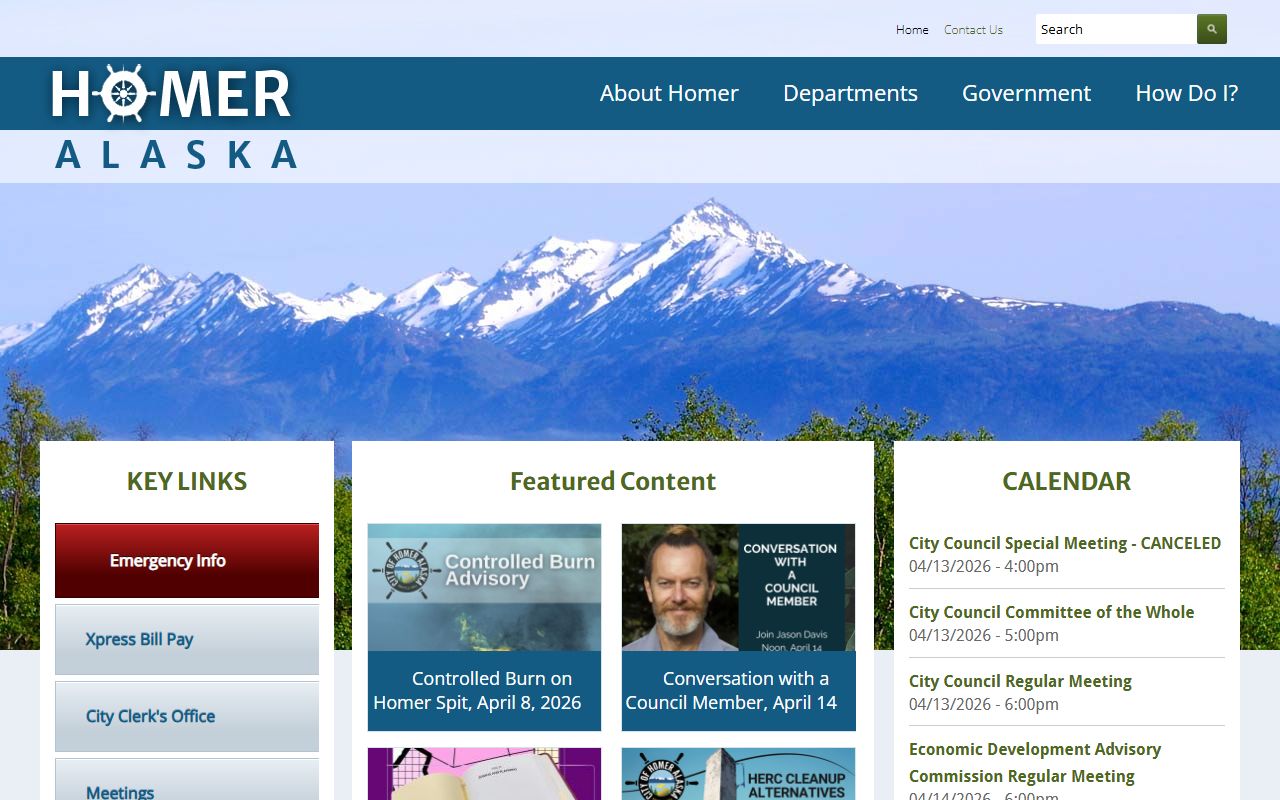 Homer city official website DUI records