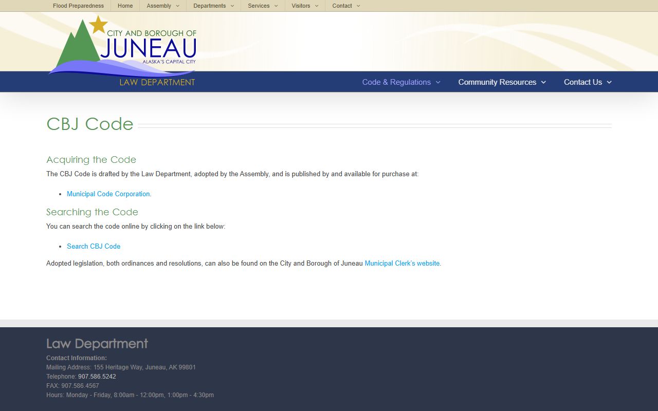 Juneau DUI records CBJ municipal code