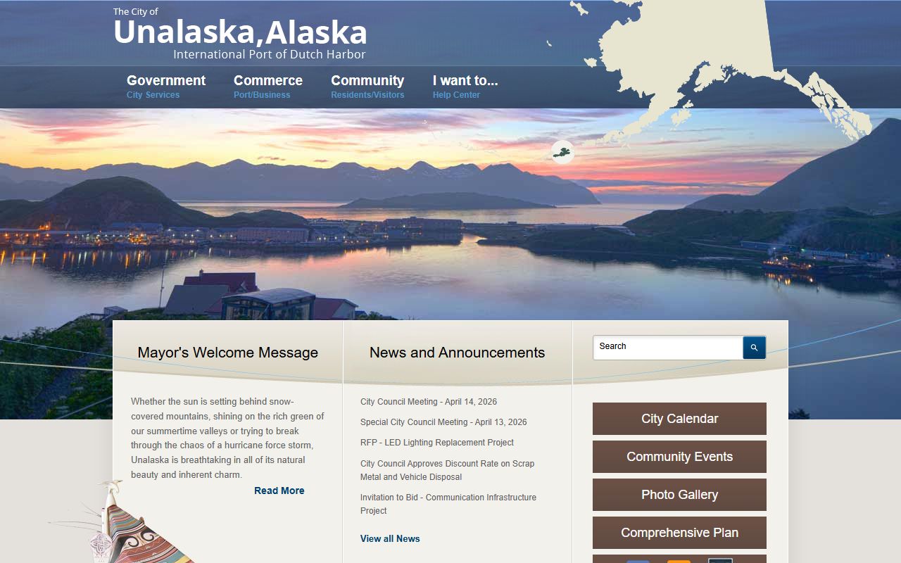 Unalaska city official website DUI records