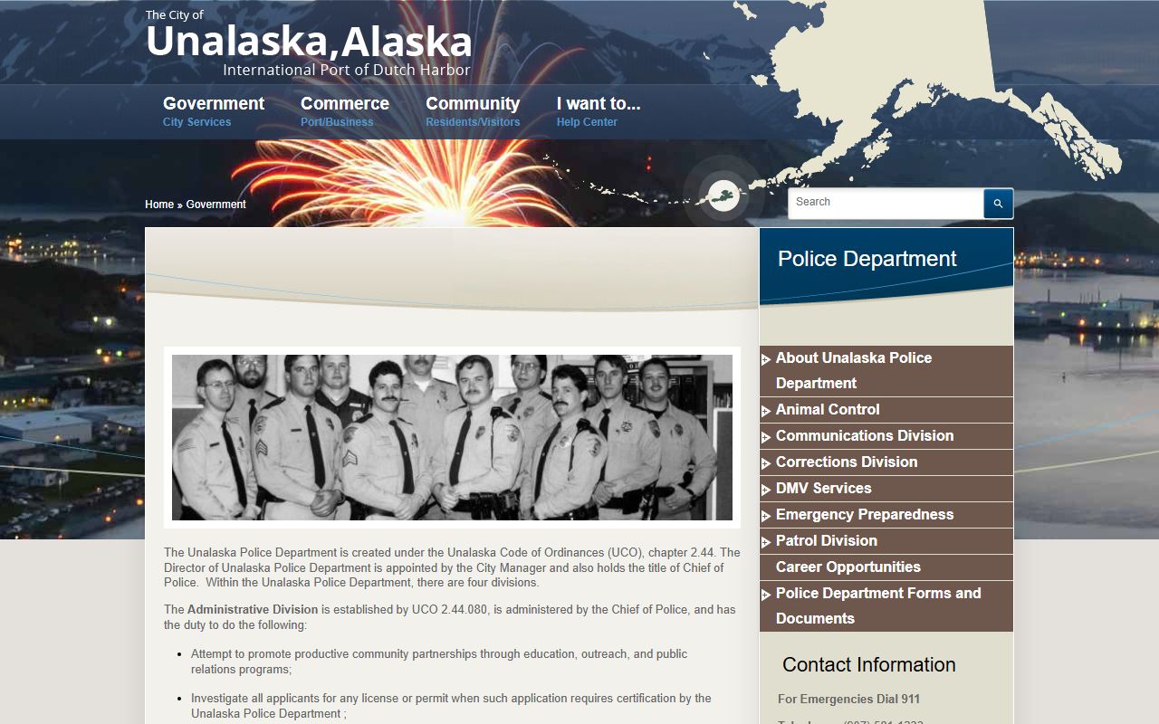 Unalaska Police Department DUI records
