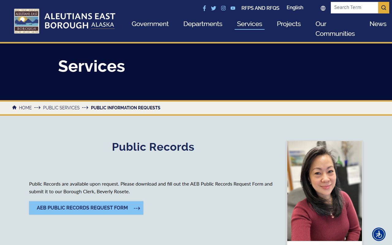 Aleutians East Borough public records request DUI records