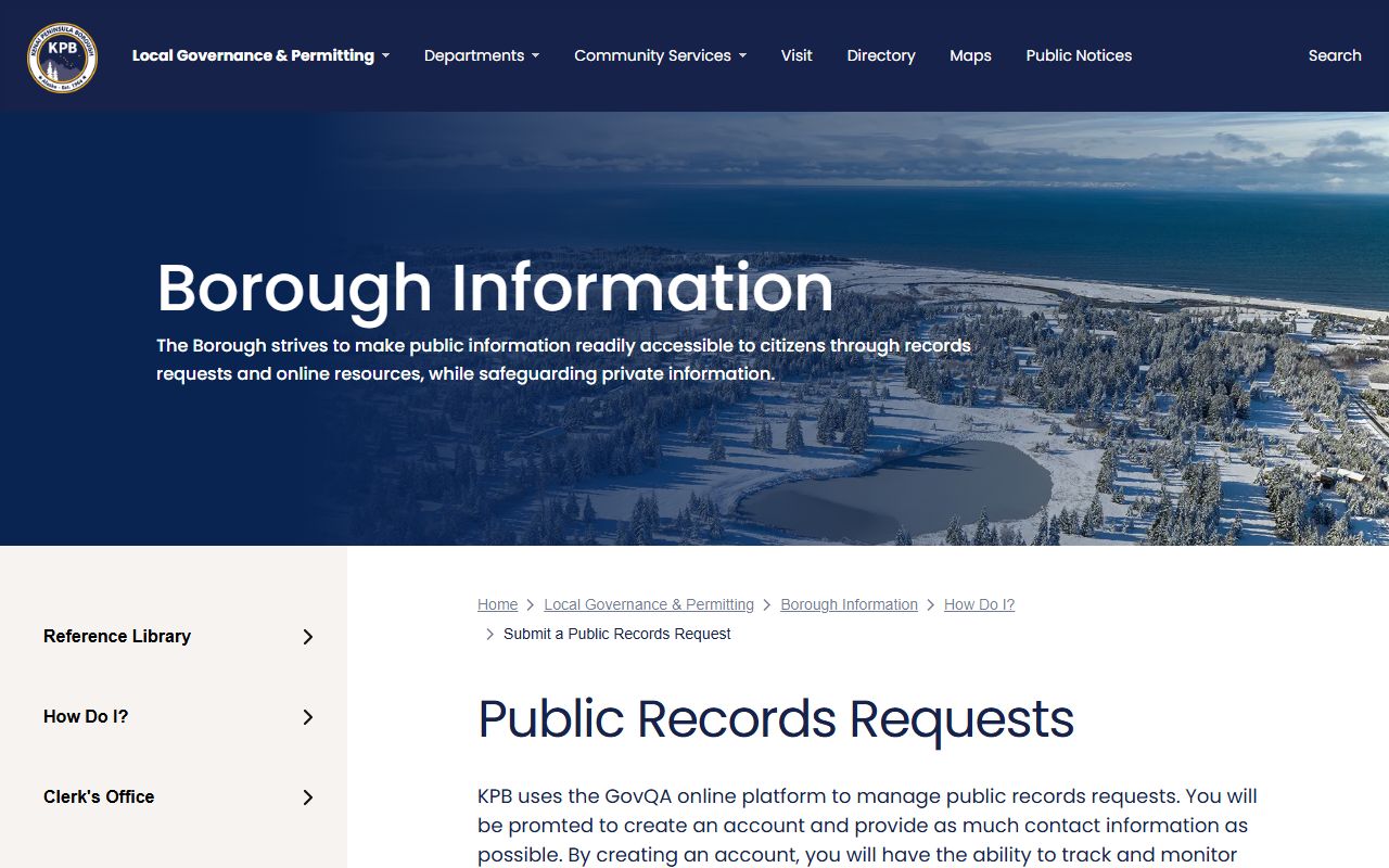 Kenai Peninsula Borough public records request DUI records