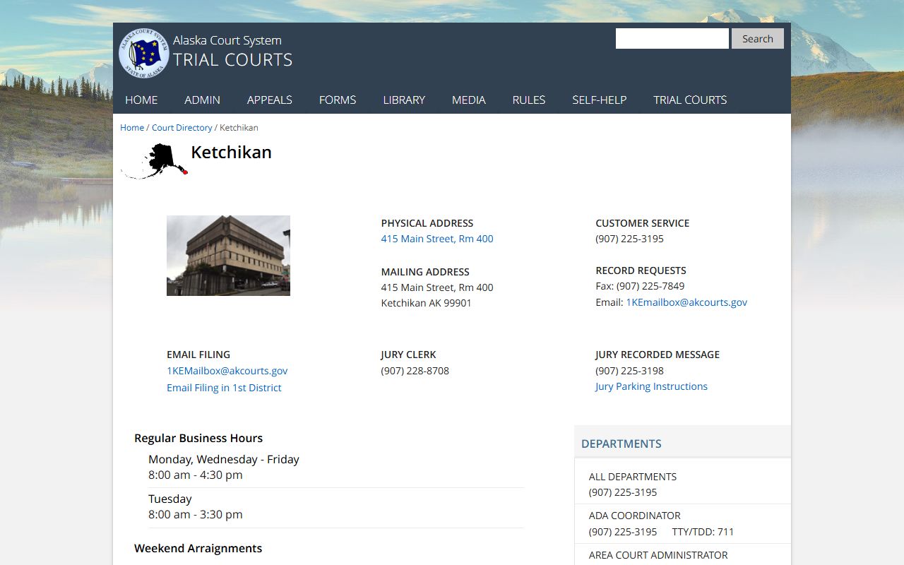 Ketchikan Superior and District Court DUI records